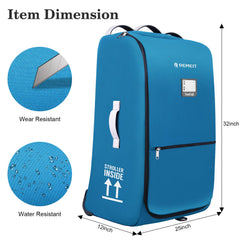 REMEIT stroller bag wheels enable smooth rolling through terminals.
