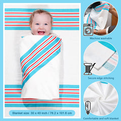 Remerry white cotton baby blanket ready for newborn use.