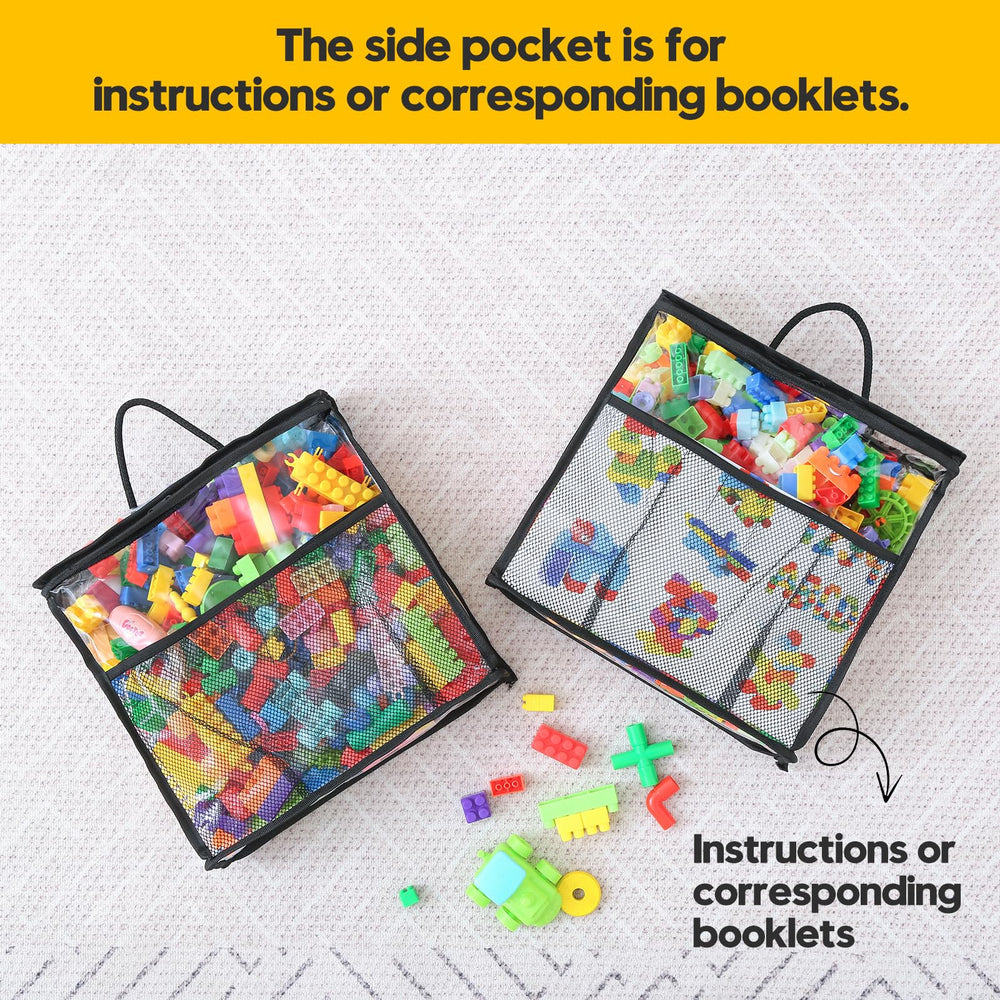 Remittur storage bags designed to hold instructions and small manuals neatly.