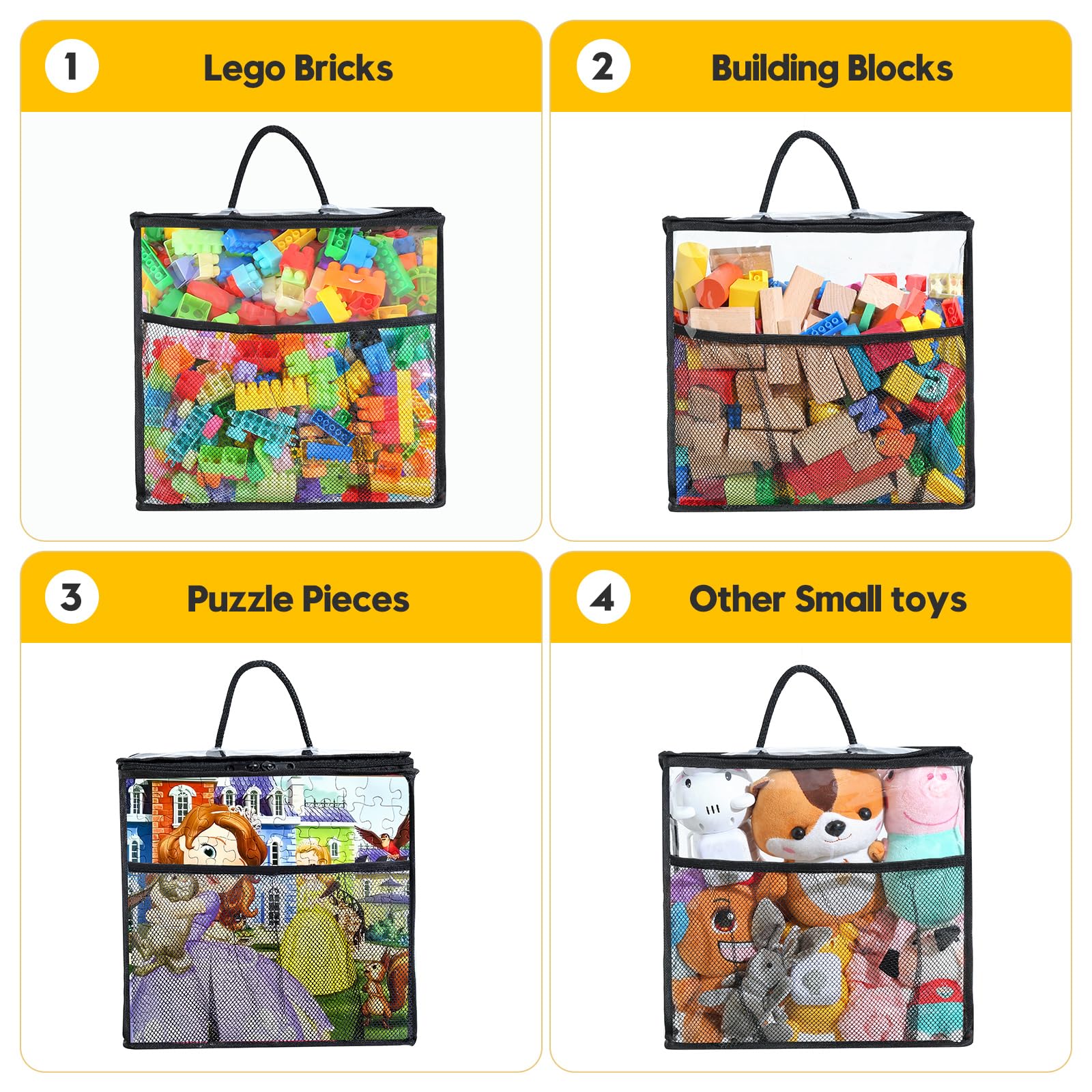 Remittur toy storage bags sized 12.59 by 3.15 by 12.2 inches for versatile use.