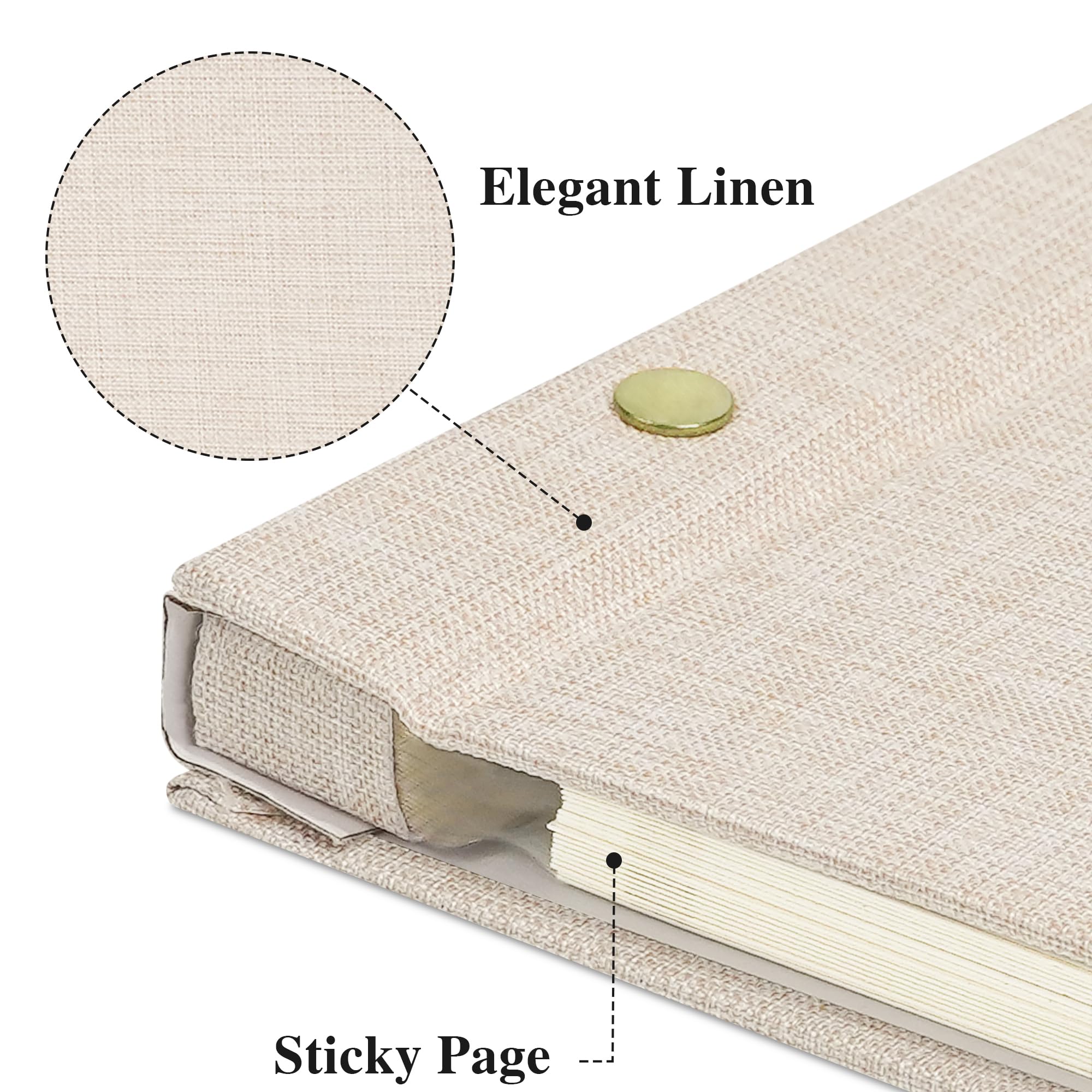 Remowith linen cover closeup highlighting textured elegance for keepsakes