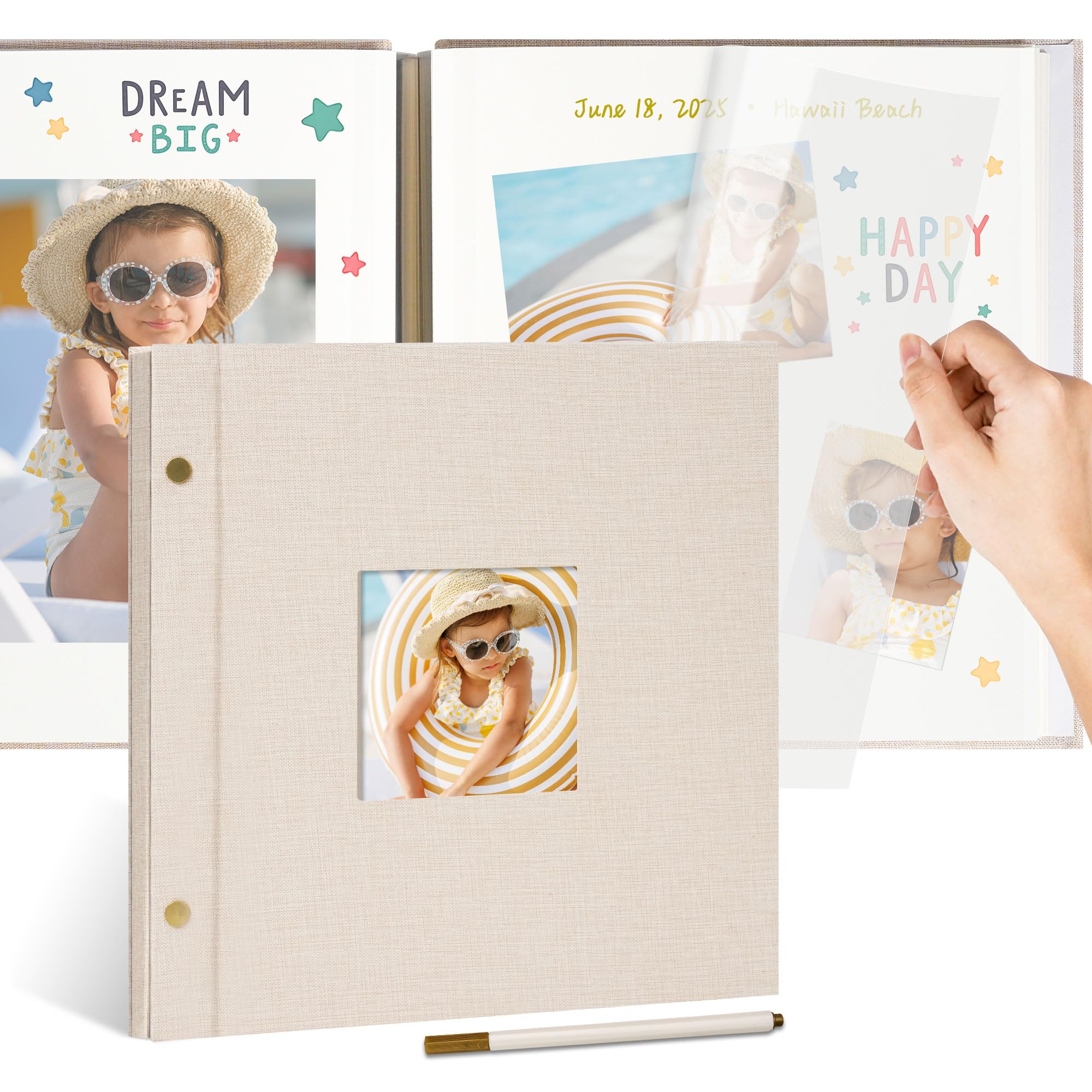 Remowith photo album window on cover showcasing a personalized memory for quick identity