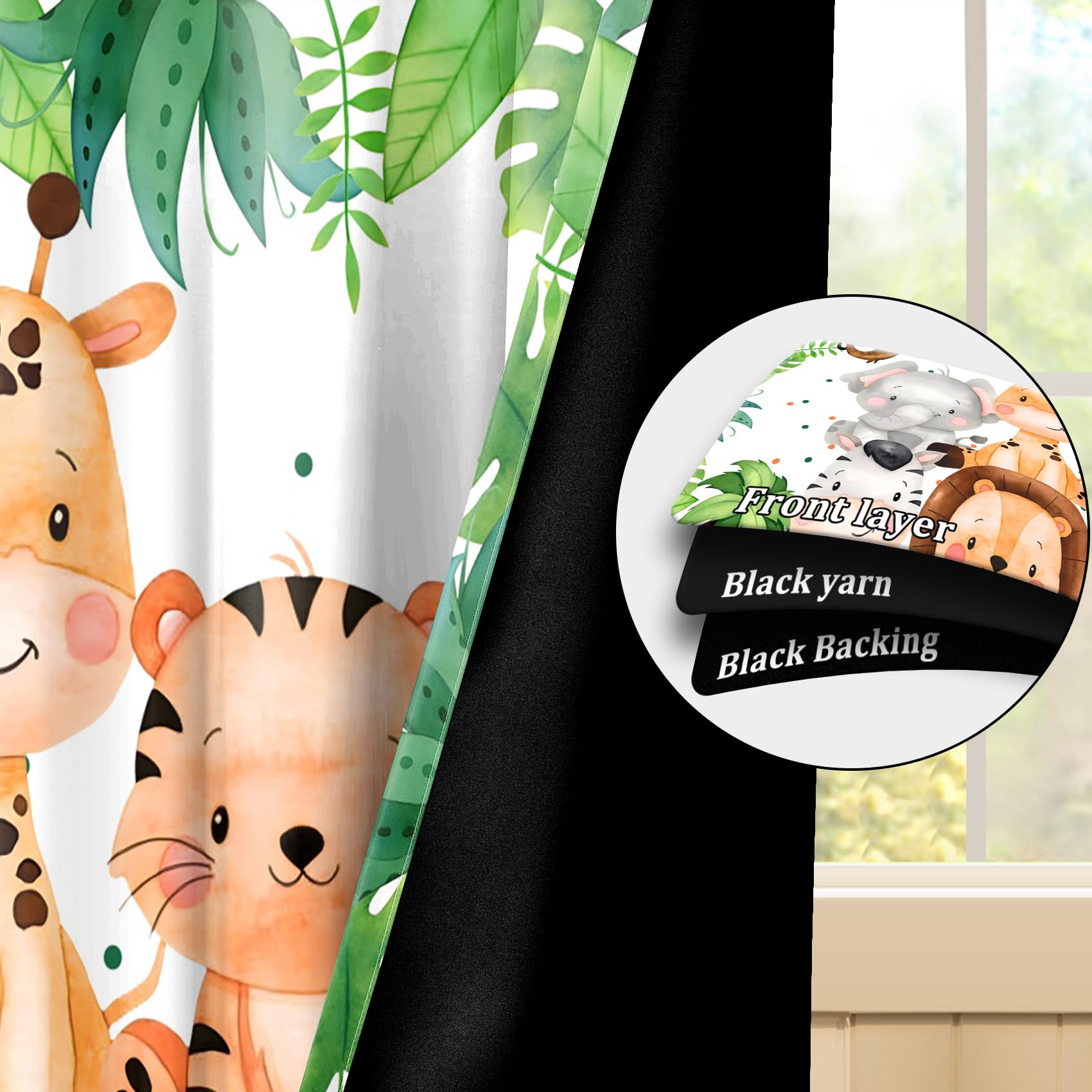 Renaiss african-jungle-pattern-curtains-full-length bold wildlife art and room-darkening