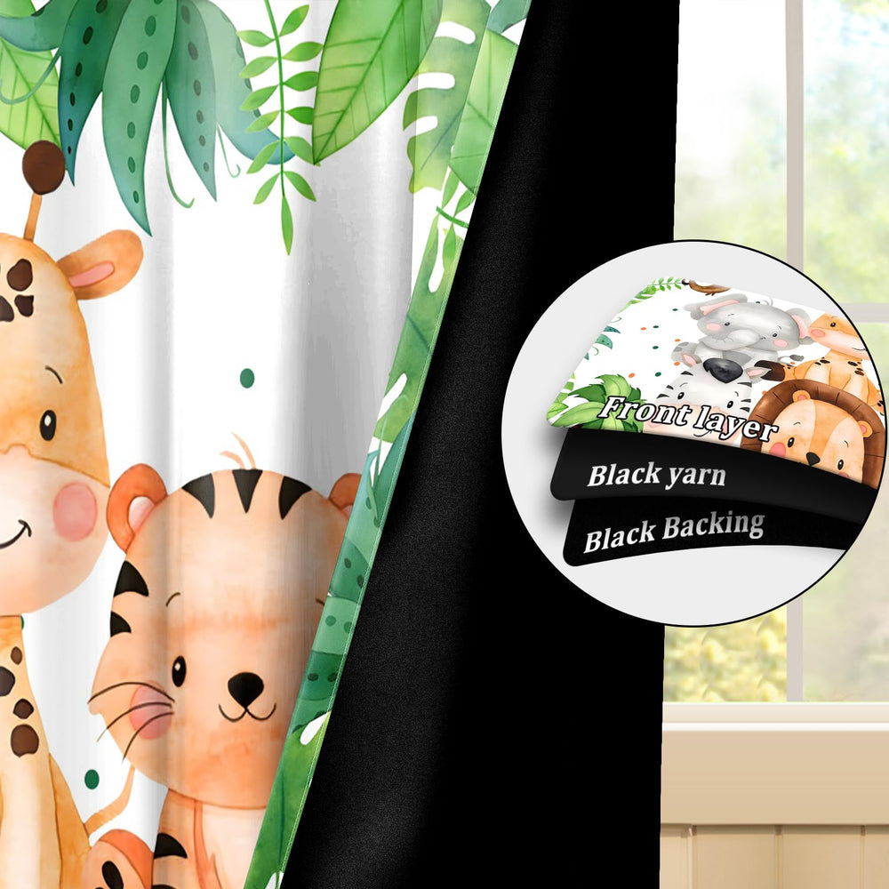 Renaiss african-jungle-pattern-curtains-full-length bold wildlife art and room-darkening