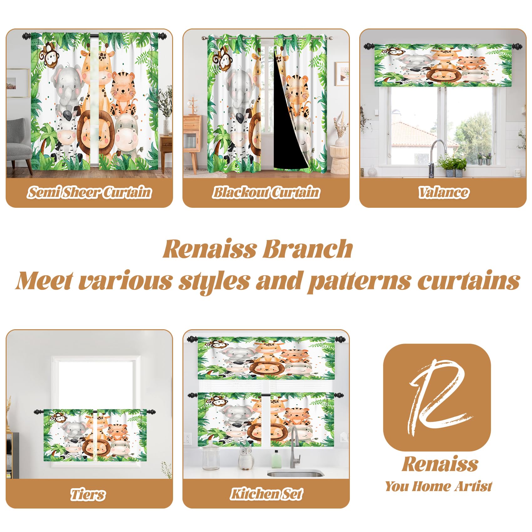 Renaiss window-drapes-curtains-installation designed for quick setup on standard rods