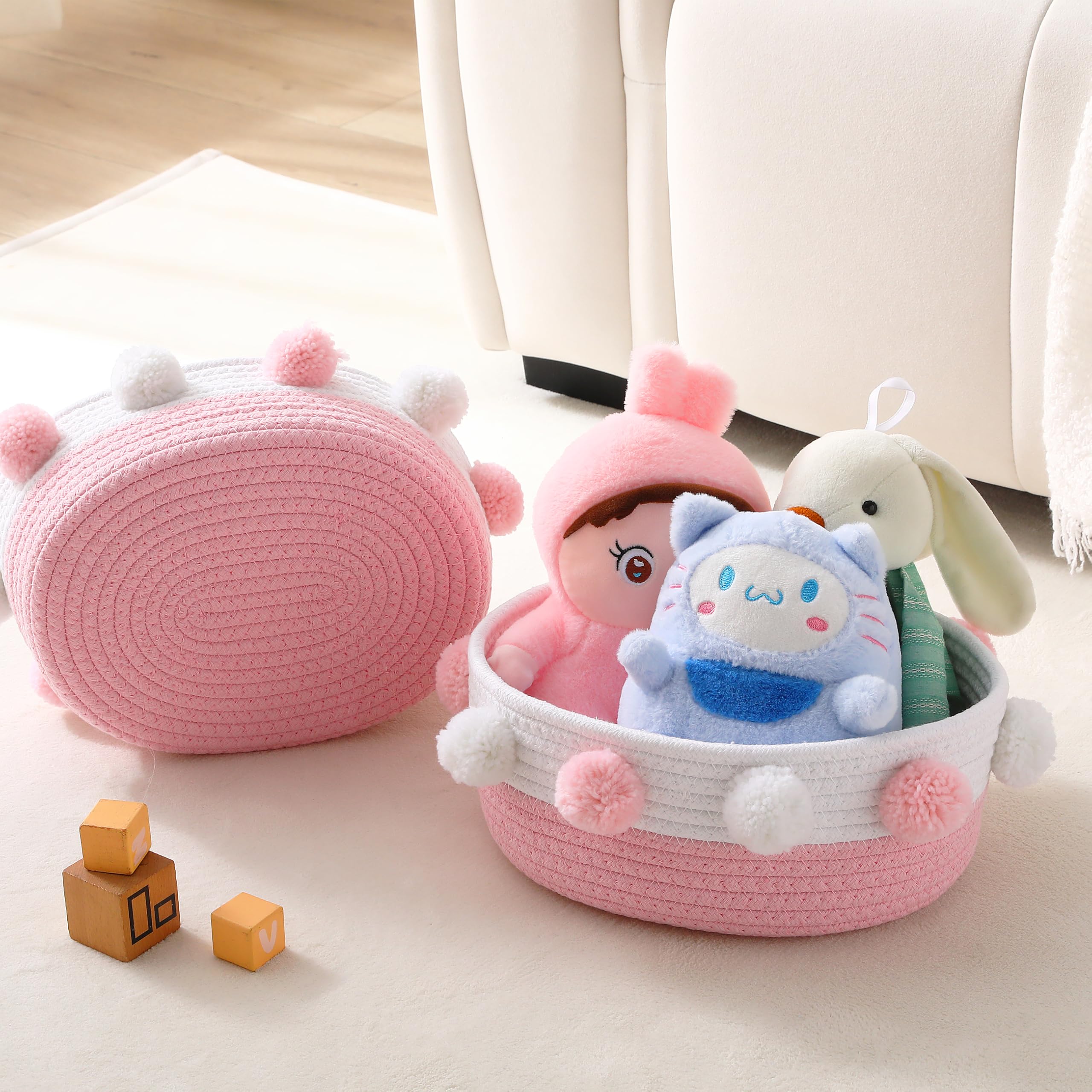RengaoRise small storage basket holds keys and wallet at entry