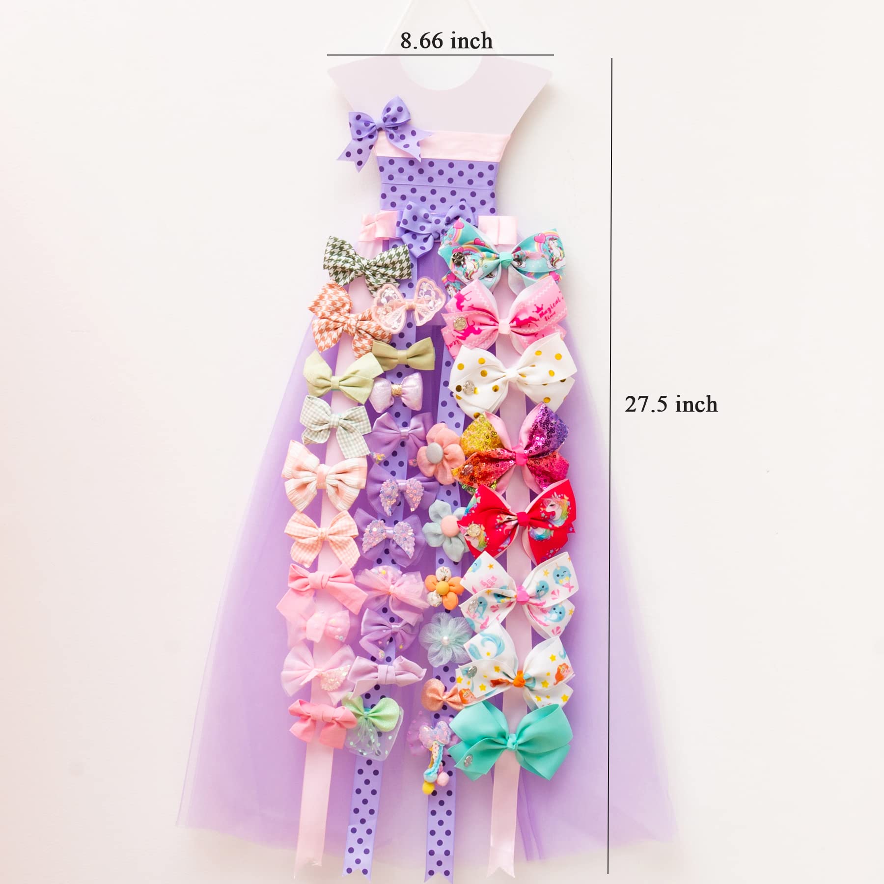 RengaoRise wall rack bow organizer adding cute décor to a nursery.