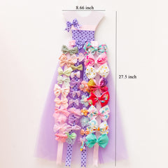 RengaoRise wall rack bow organizer adding cute décor to a nursery.