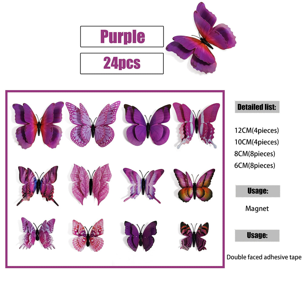 RENUIS butterfly wall decal magnetic attachment shows reusable decor on metal surfaces