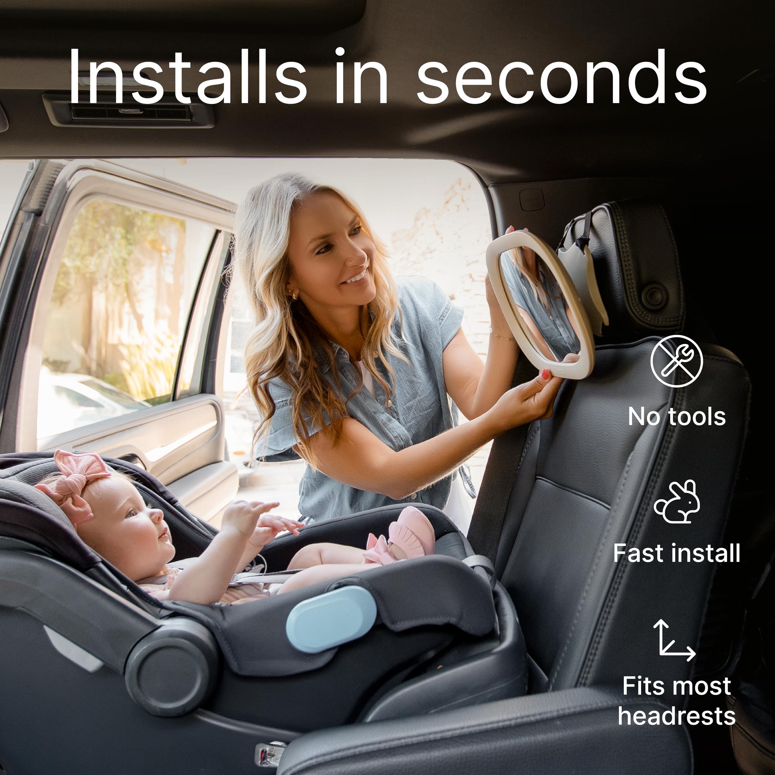 Renzo 360-degree adjustable swivel lets you angle for clear visibility.