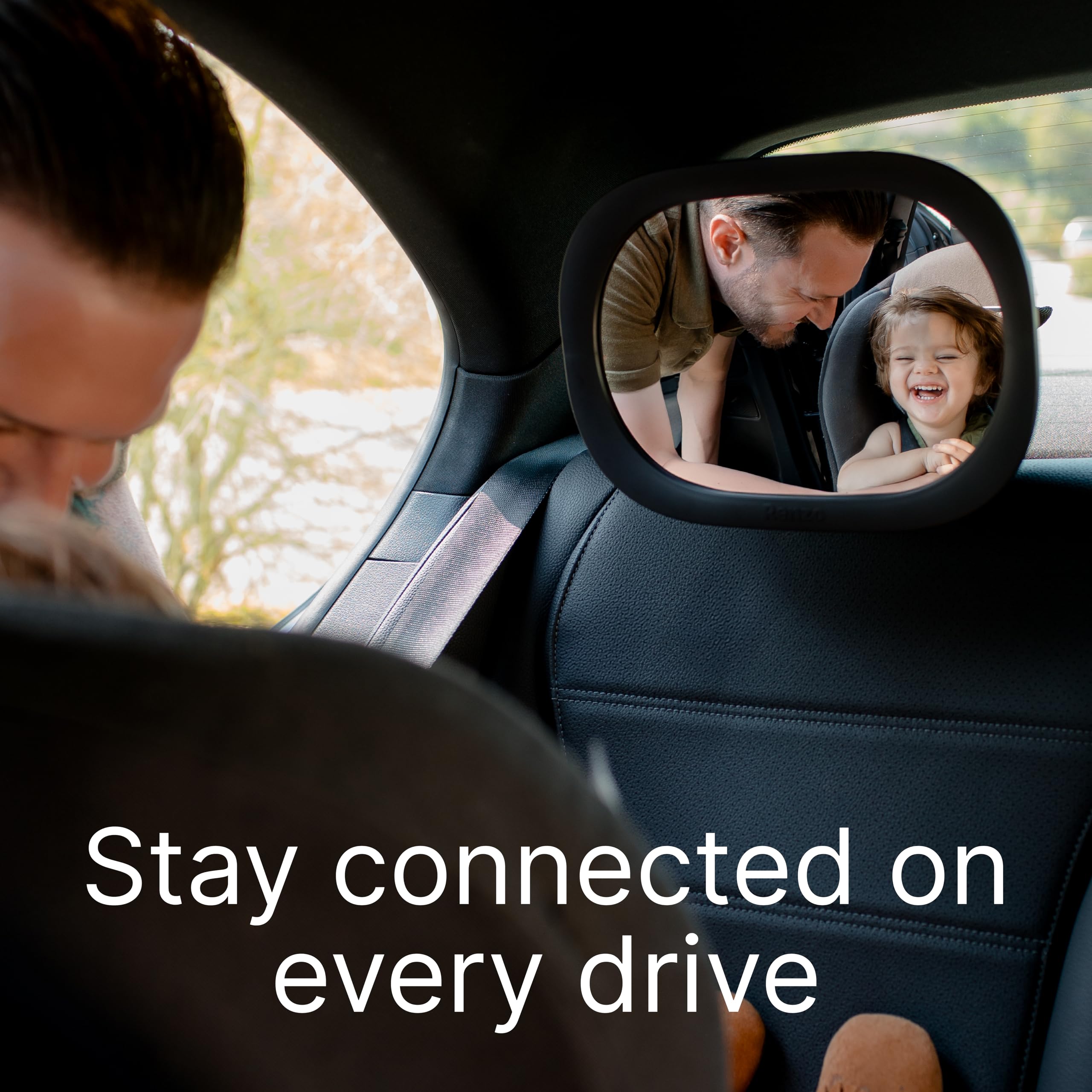 Renzo midnight-black frame complements car interiors with a sleek look.