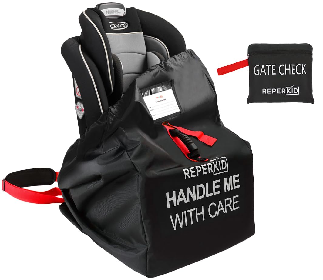 Reperkid car seat travel bag with waterproof cover protects during flights