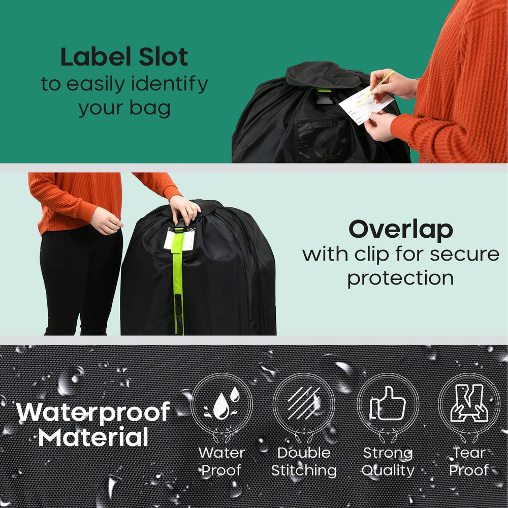 Reperkid stroller bag foldable pouch folds for compact storage.