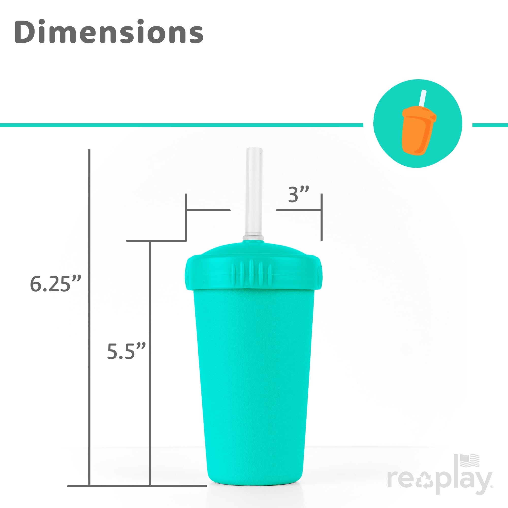 Re-Play Mermaid cups used indoors or outdoors for easy hydration.