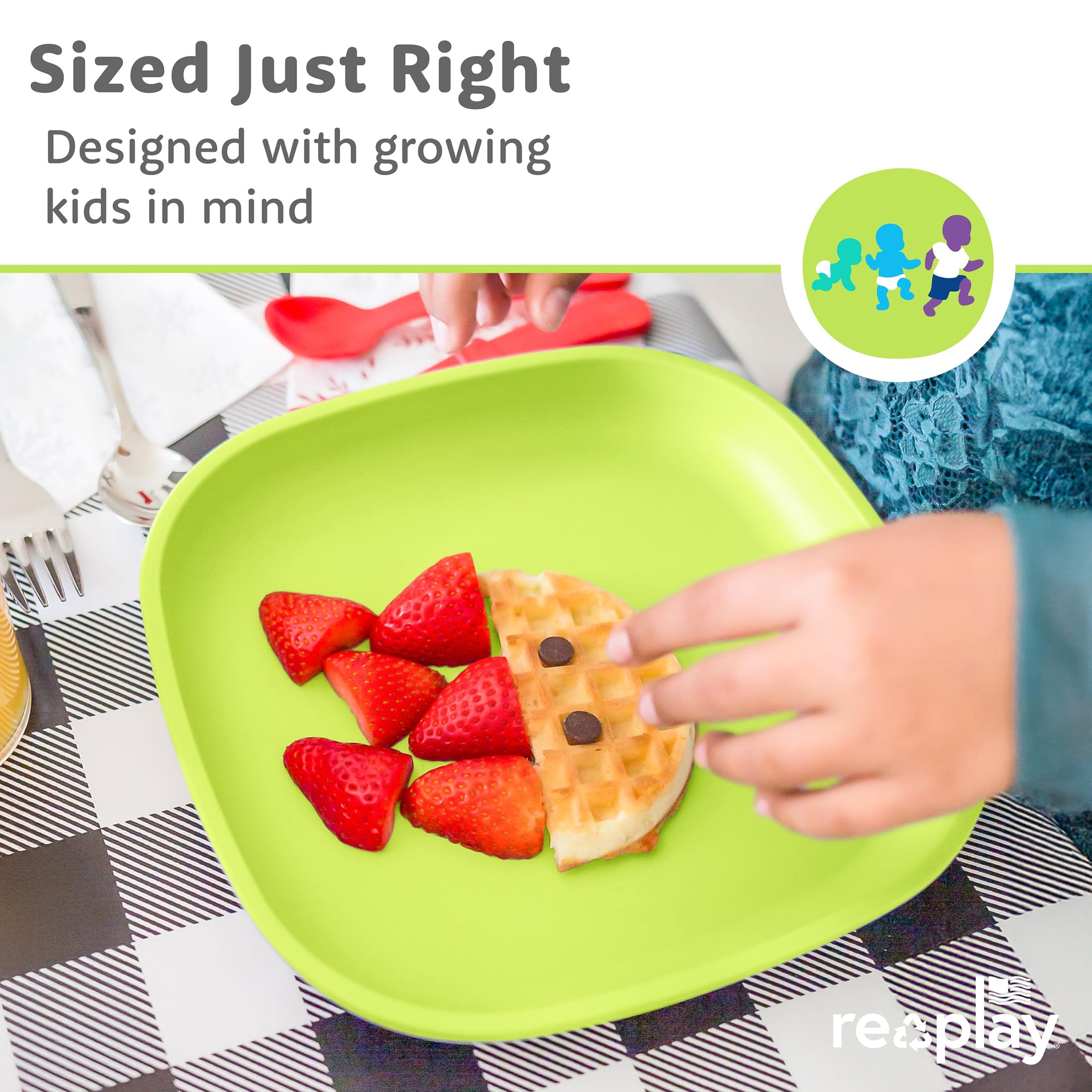 re-play portion-control oriented kids meal plate use case