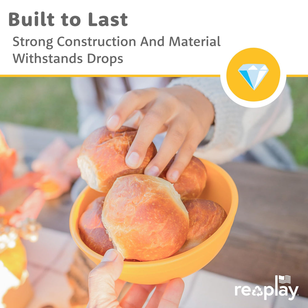 Re-Play vibrant color bowls brightening everyday meals and snacks.