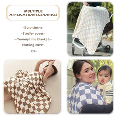 REPRECONF muslin blanket nursing cover in action for privacy and warmth.