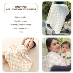 REPRECONF nursing cover or burp cloth use with the blanket shown in everyday baby routines