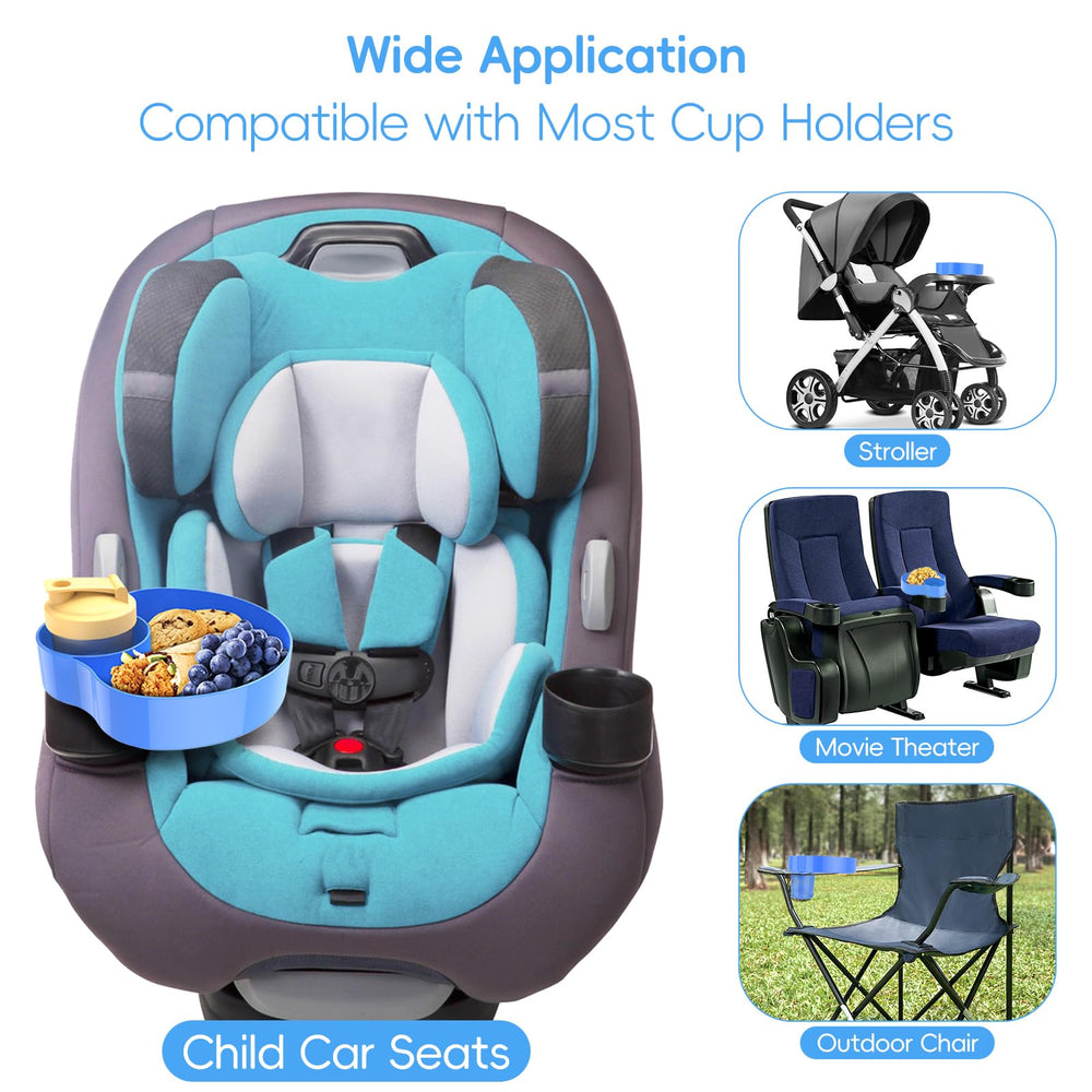 Resptasski multi-use tray for cars, strollers, and outdoor seating.