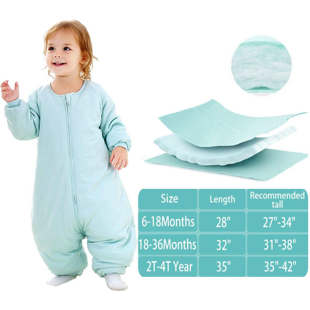 RESTCLOUD baby sleep bag pink with long sleeves for extra winter warmth and coverage.