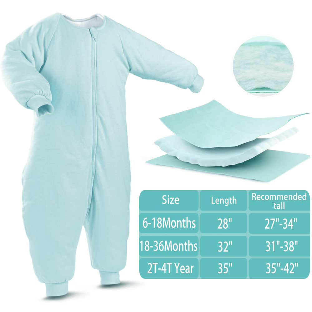 RESTCLOUD sleep bag with open legs design supports toddler mobility.