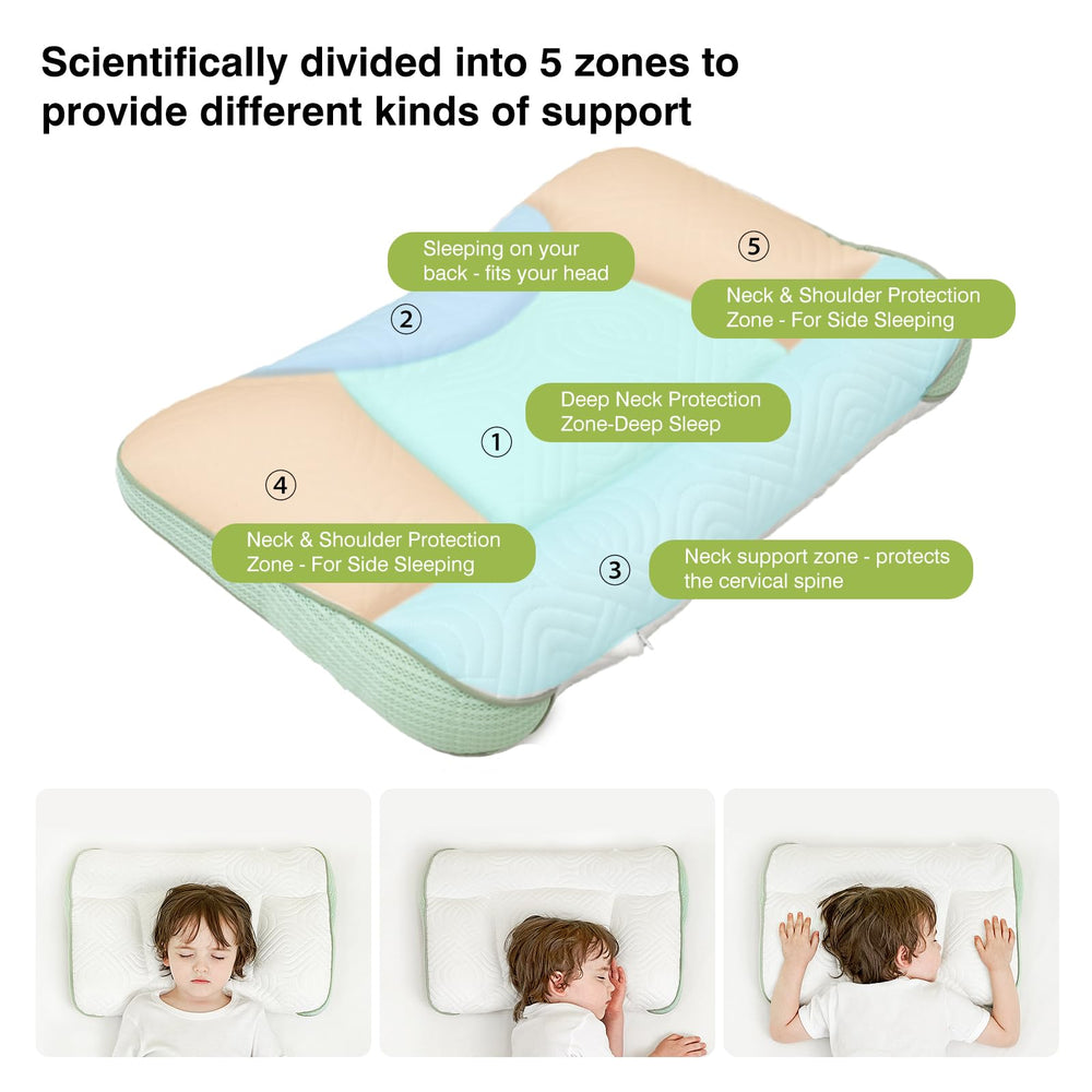 RESTIRY Toddler Pillow Lyocell-blend fabric offers skin-friendly breathability.