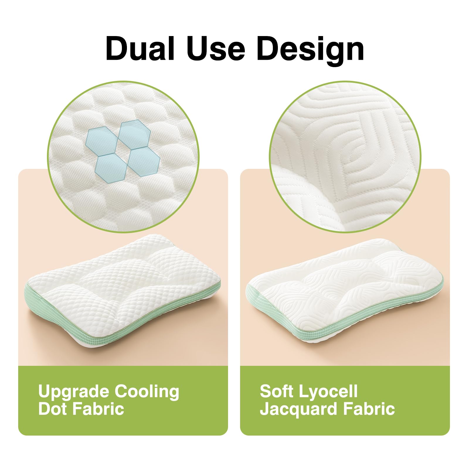 RESTIRY Toddler Pillow side-sleeping shows neck support for growing kids.