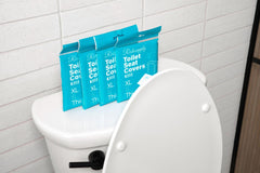 Restogoods biodegradable XL seat covers made from virgin wood pulp provide eco-friendly hygiene.