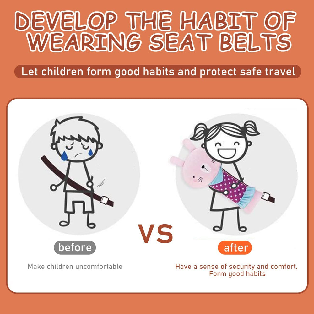 Resulzon bear seatbelt pillow PP cotton-fill provides cuddly plush feel