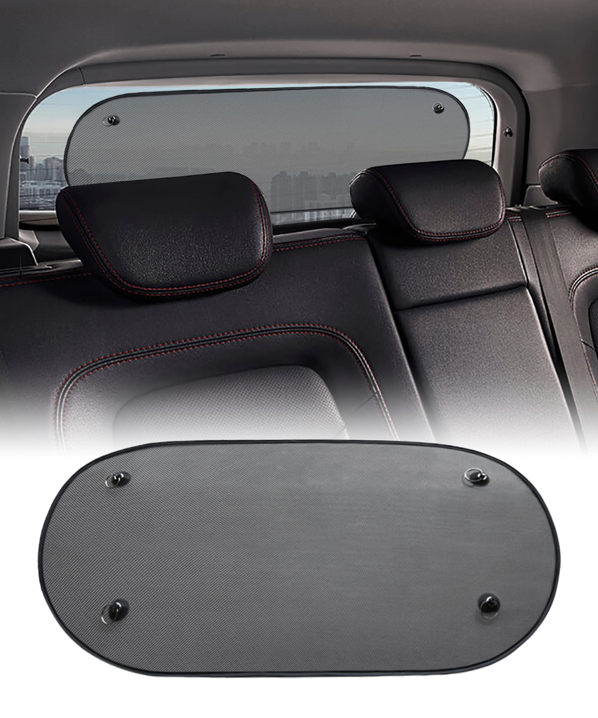 Reswish ESEWALAS rear window shade with suction cups for secure sun protection