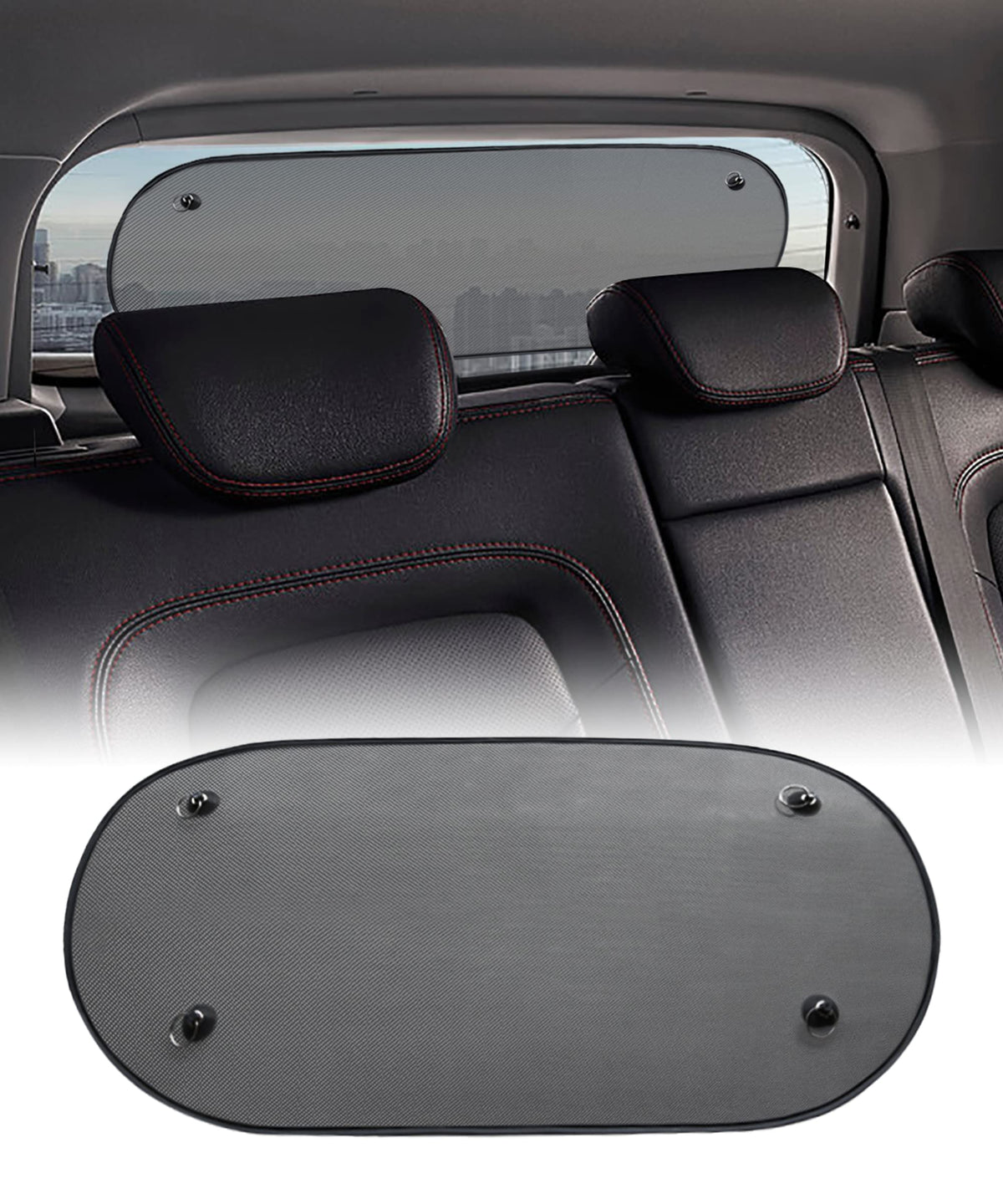 Reswish ESEWALAS rear window shade with suction cups for secure sun protection