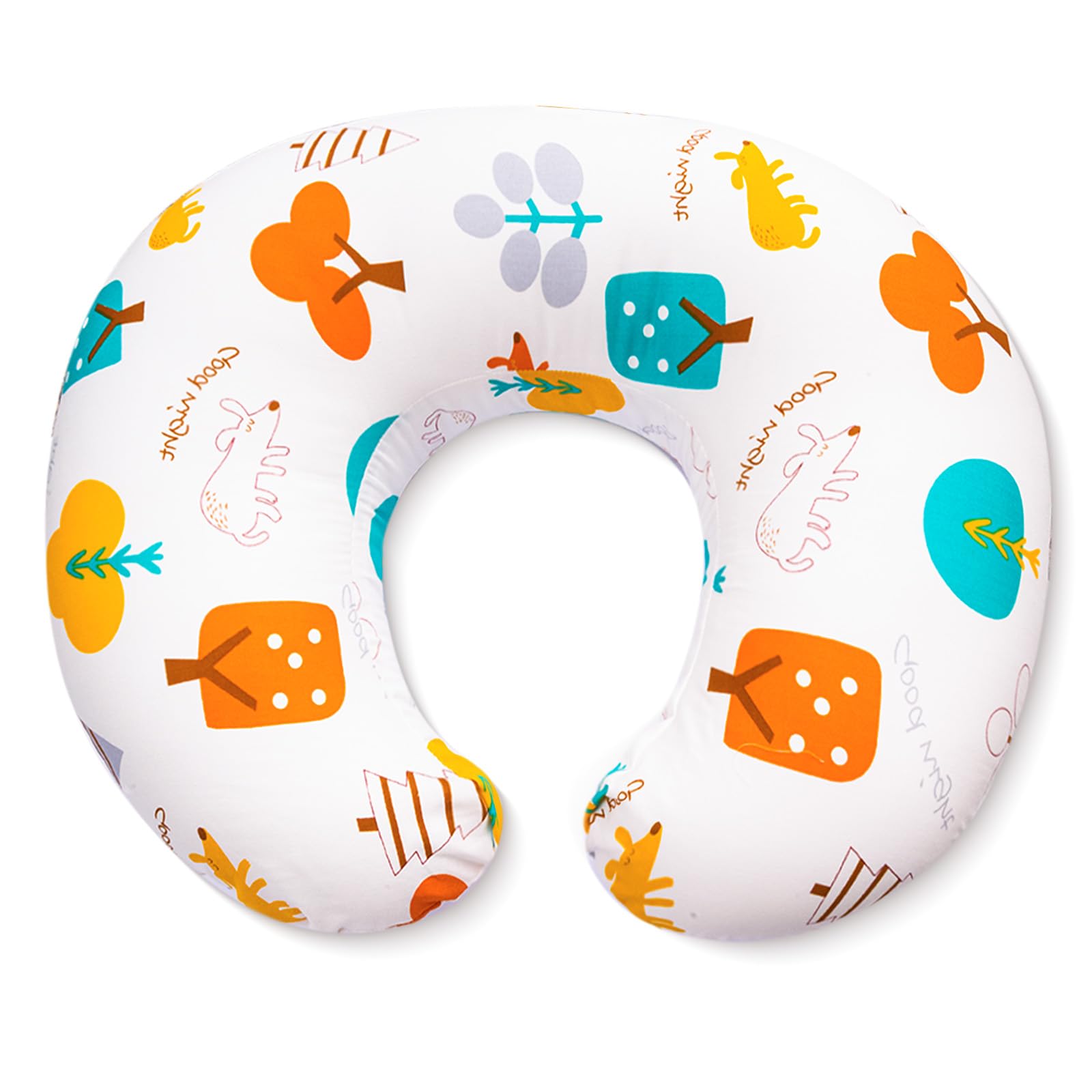 Resylp nursing pillow cover close-up shows soft cotton fabric for skin comfort.