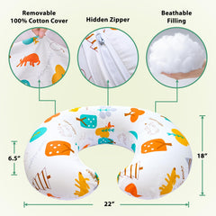 Resylp nursing pillow fabric close-up highlights breathable cotton and smooth texture.