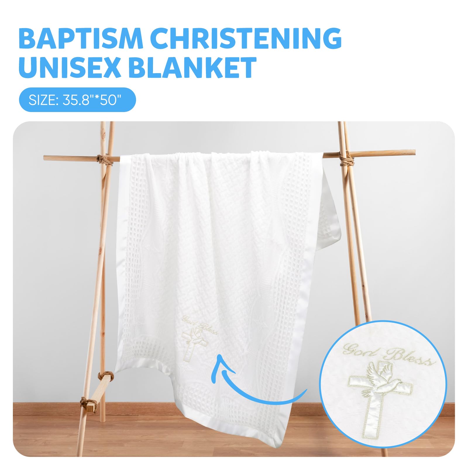 Runeaoys unisex 35x50 blanket suitable for prams, cots, and travel