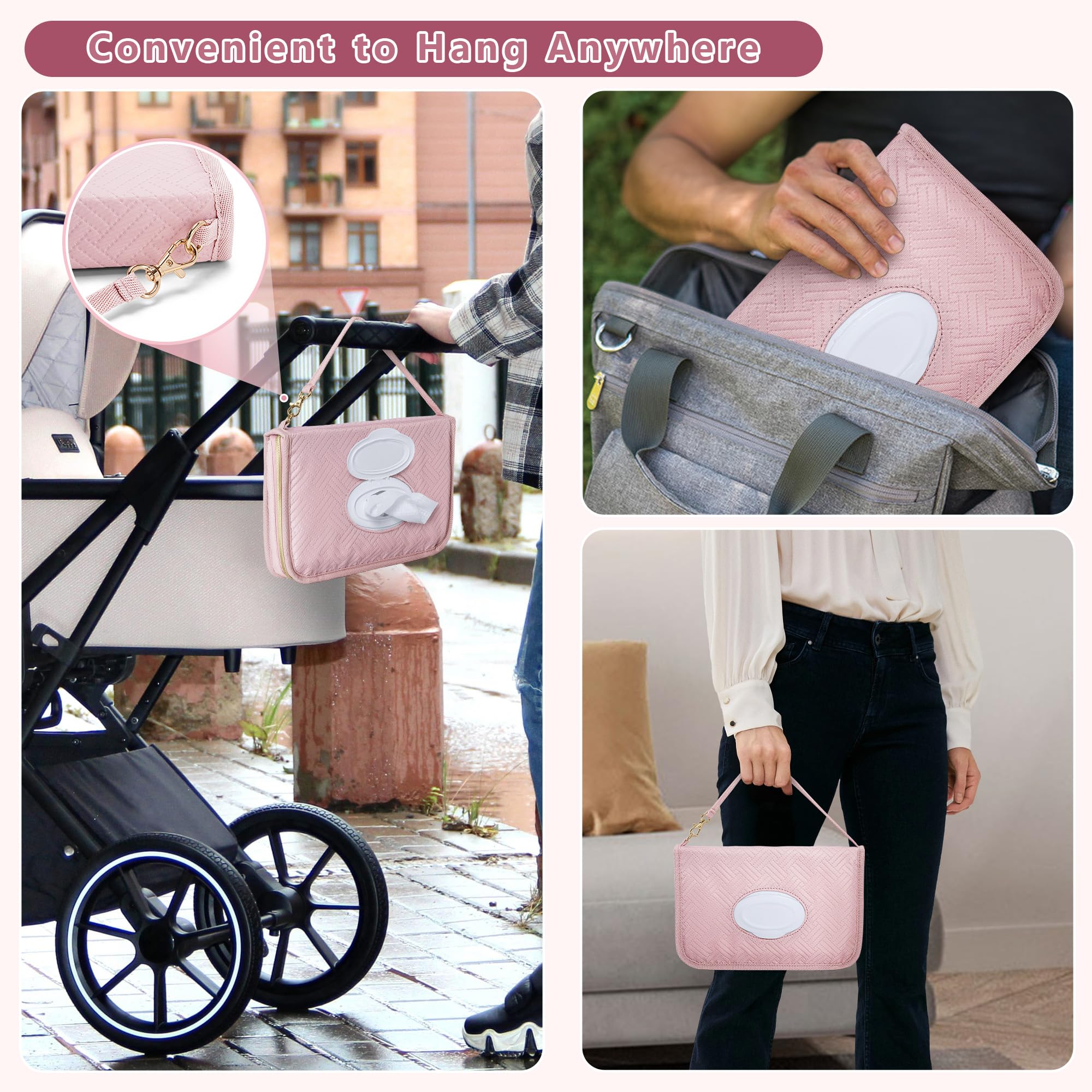 Rexmica diaper clutch back pocket holds phone and cards securely