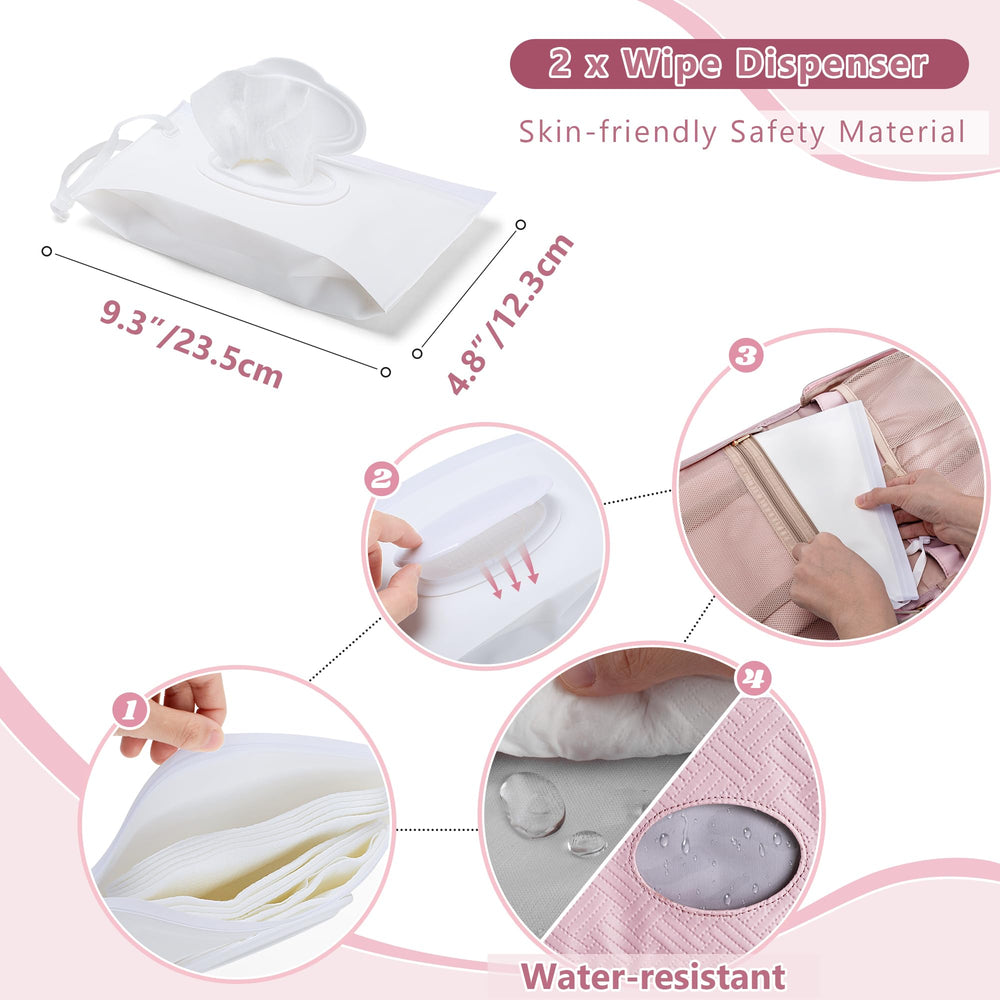 Rexmica diaper clutch nylon material shows durable, lightweight daily use