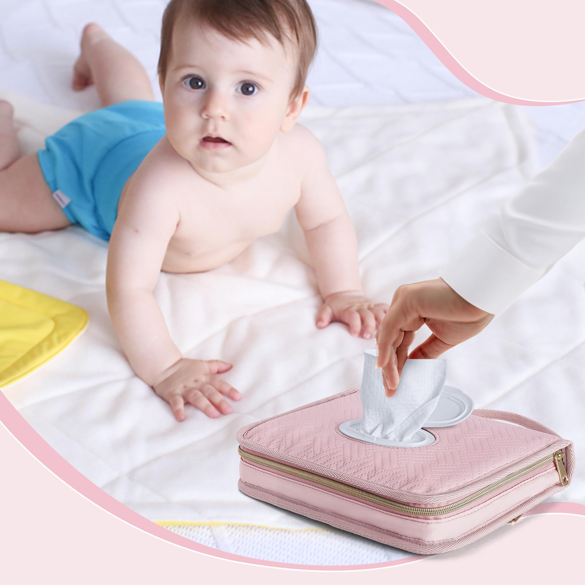 Rexmica diaper clutch includes 2 refillable wipe dispensers for convenience