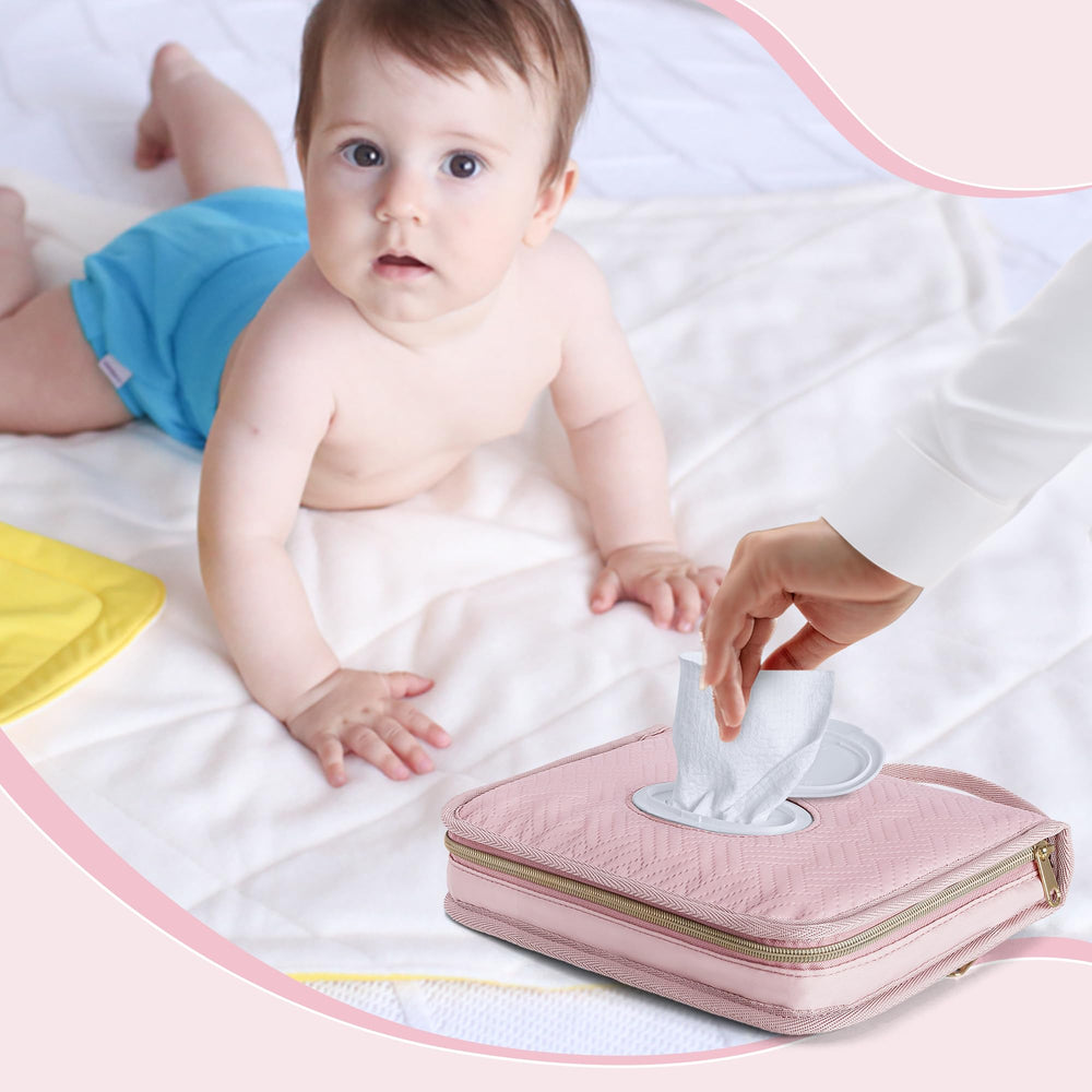 Rexmica diaper clutch includes 2 refillable wipe dispensers for convenience