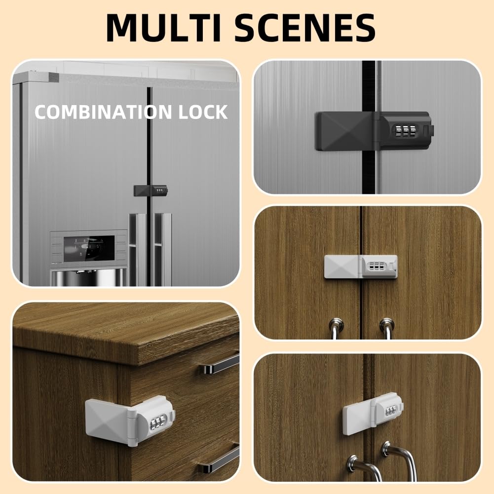 REZIPO cabinet lock adhesive install detail for secure cabinet access