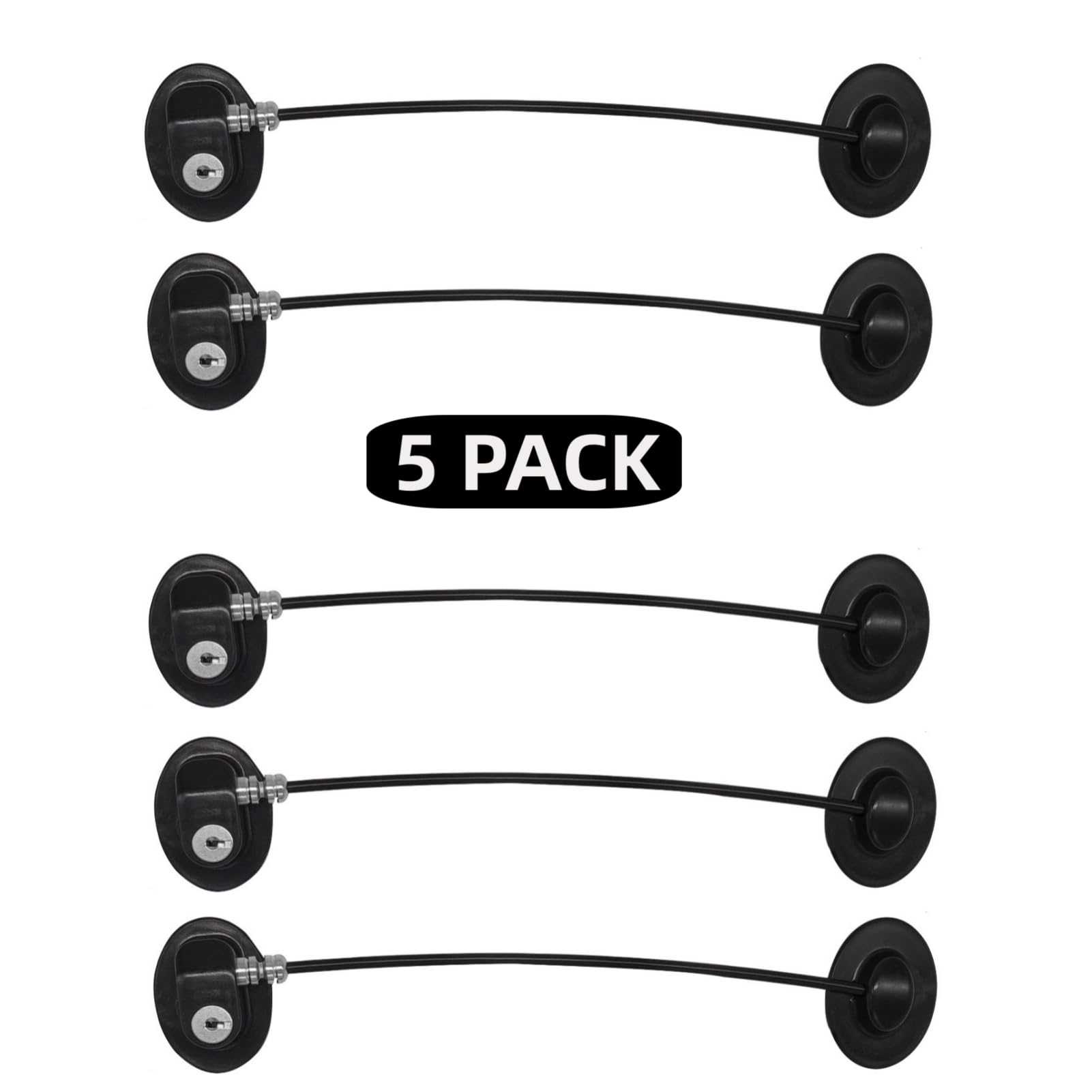 REZIPO refrigerator lock package shows five locks for child-safe kitchen storage.