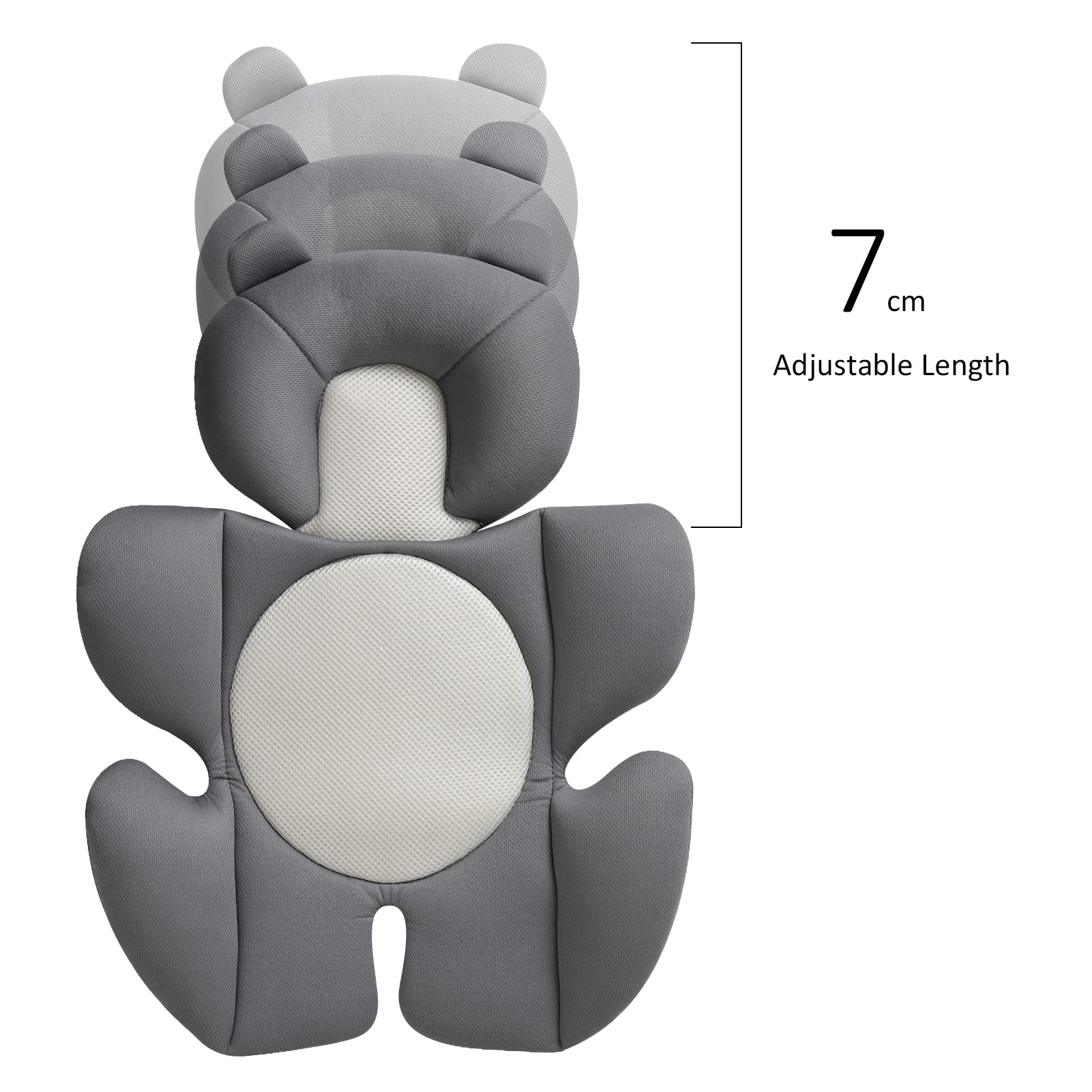 Rezlli newborn cushion 3D mesh delivers breathable ventilation for neck and back.