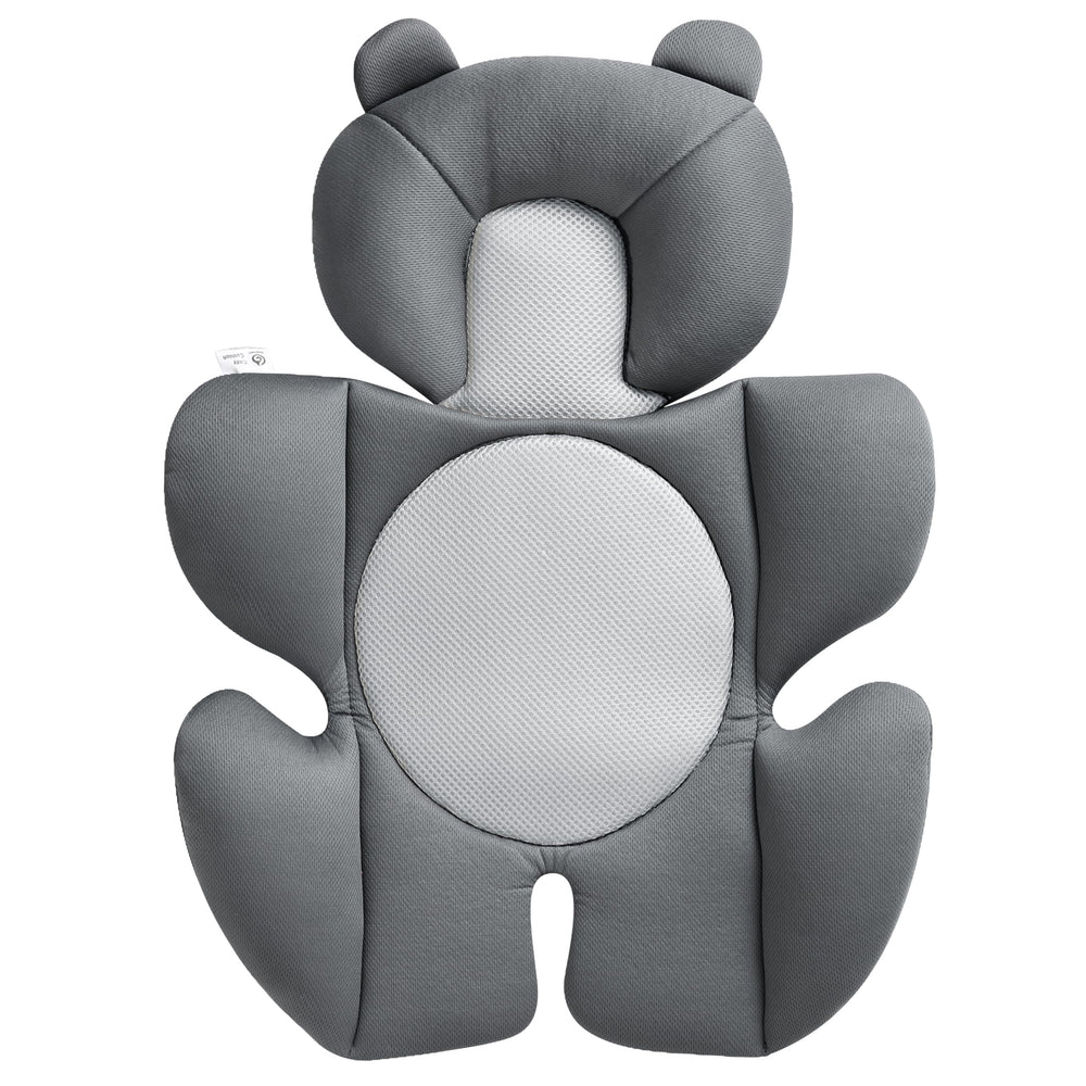 Rezlli newborn cushion demonstrates back-lying support for comfortable stroller rides.