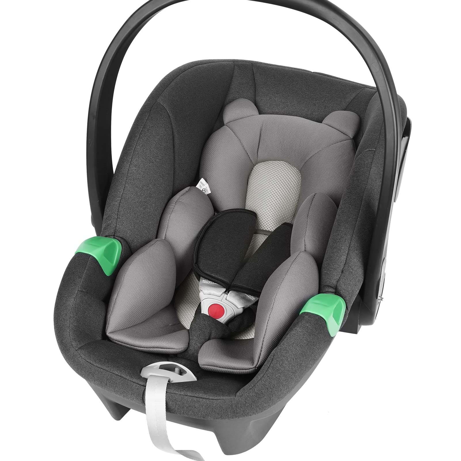 Rezlli newborn cushion universal adaptation fits strollers, swings, and high chairs.