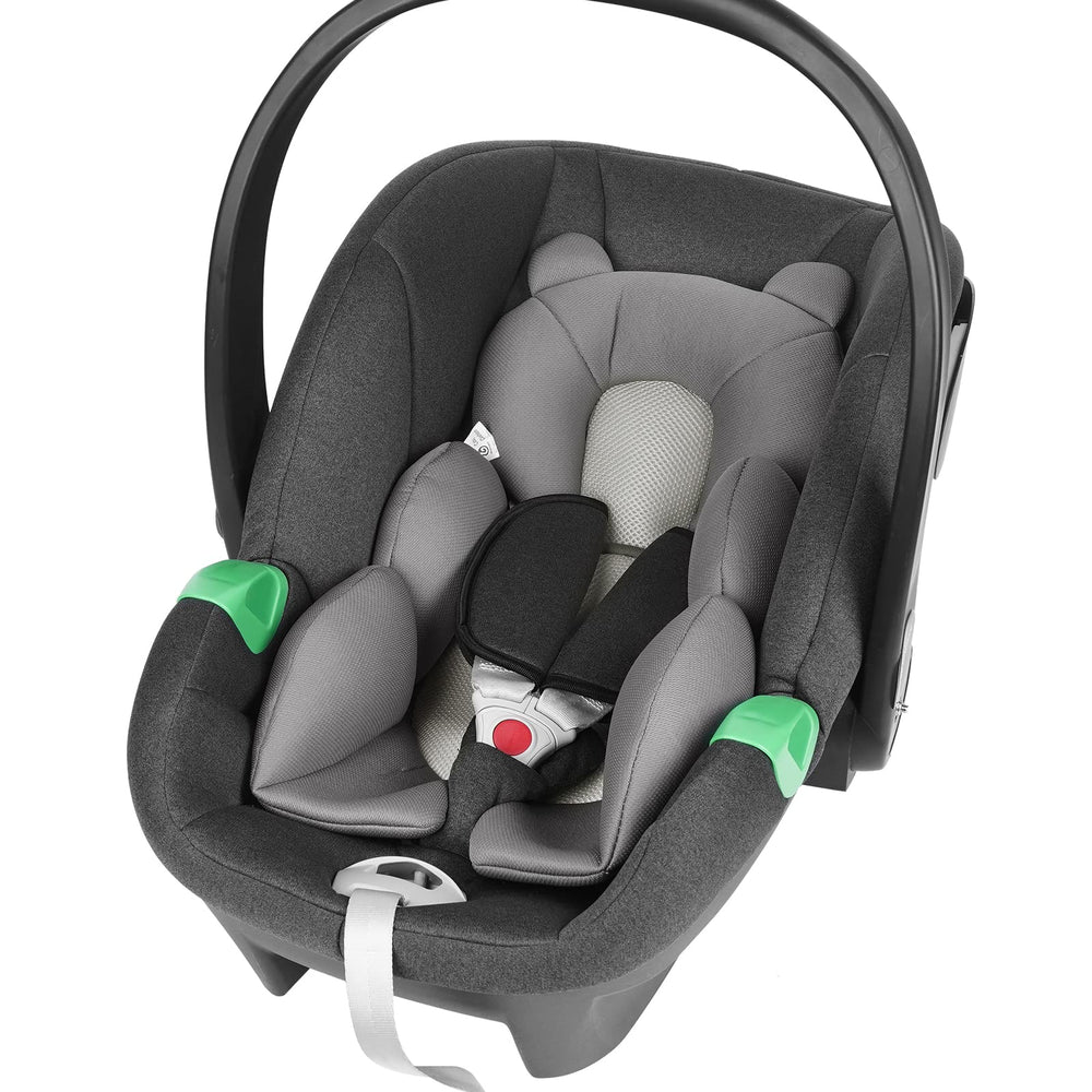 Rezlli newborn cushion universal adaptation fits strollers, swings, and high chairs.