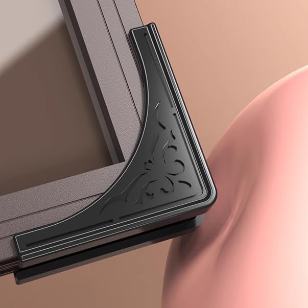 RFORPLY soft corner protectors in black guard edges for child safety and furniture protection.
