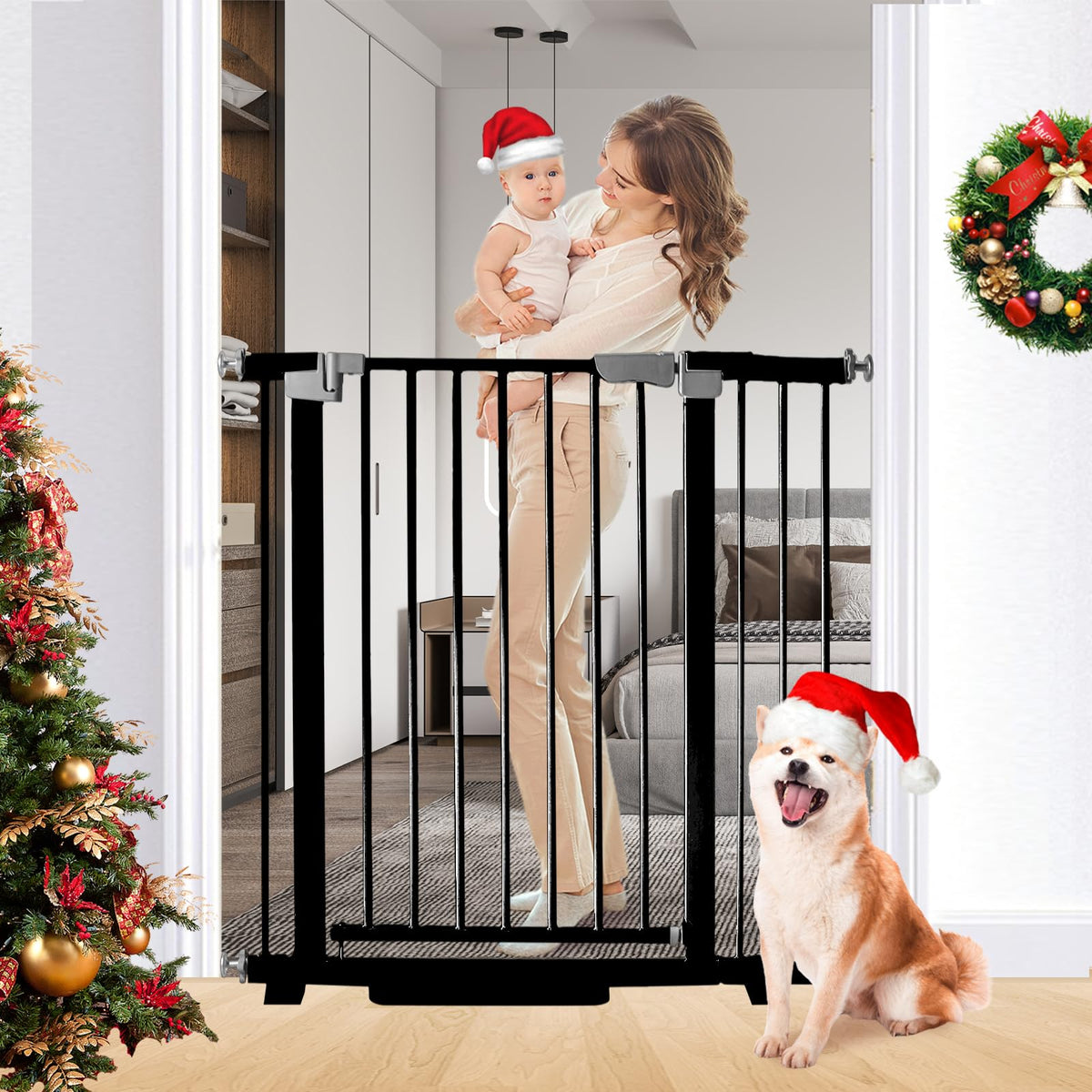 Rgqphantom 41-tall gate front view for stairs and doorways.