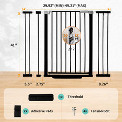 Rgqphantom extensions kit showing width adjustments for 29.92 to 49.21 inches