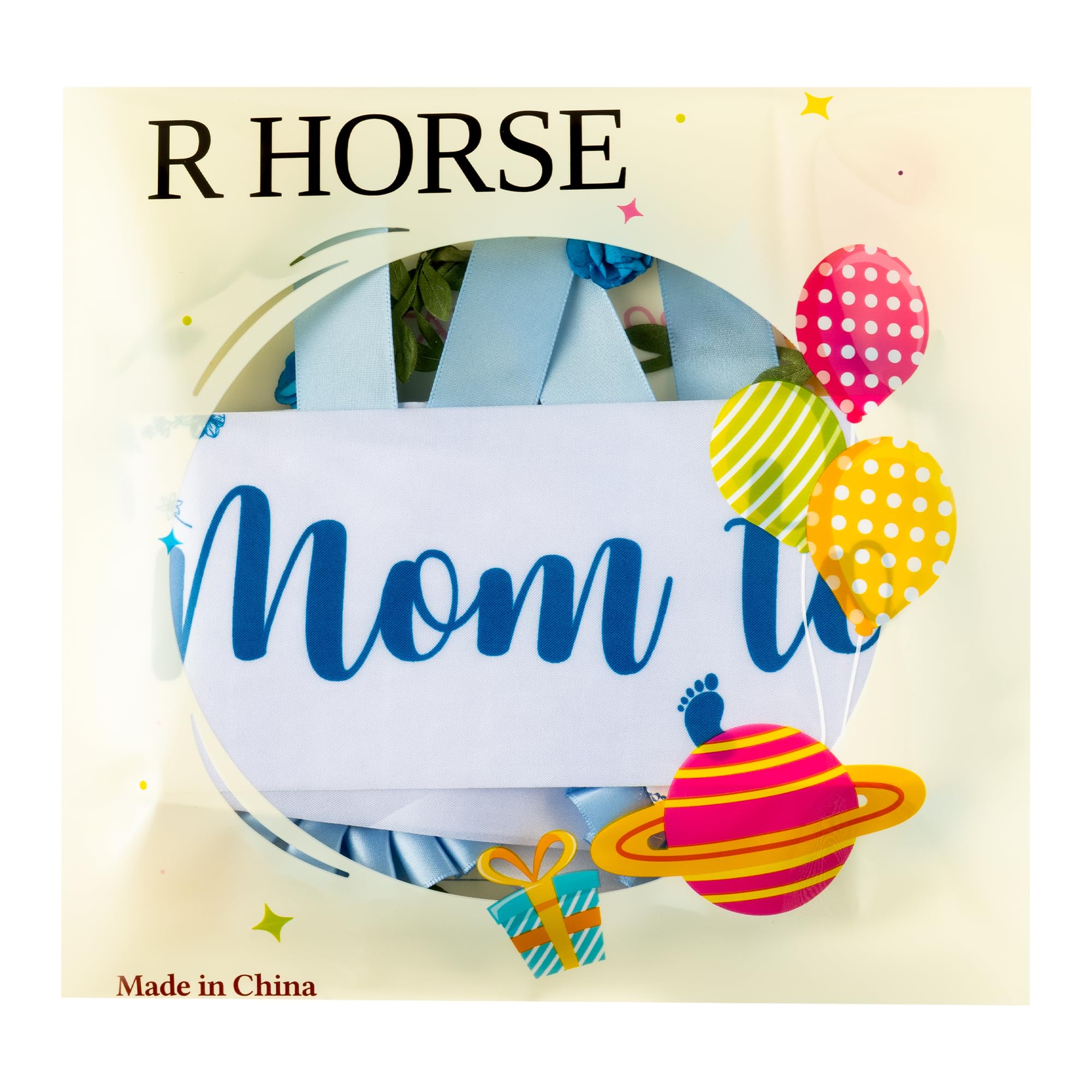 R HORSE blue floral maternity set complements outfits and photo moments.