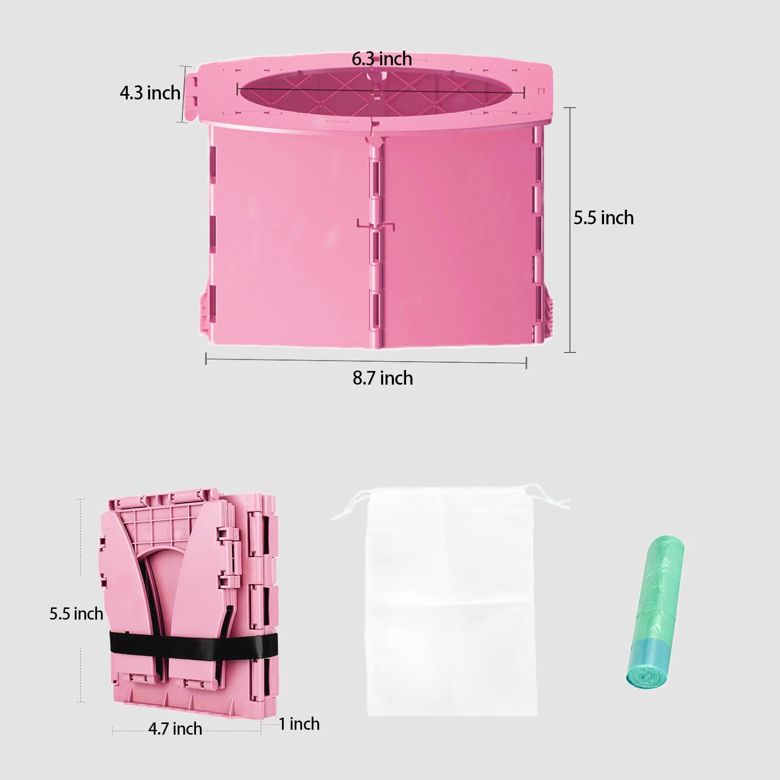 Rhastex pink-toddler-potty-seat appeals to kids and fits portable travel training.