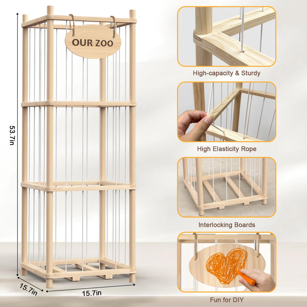 Rhyzoray playroom display tower ready for easy plush access